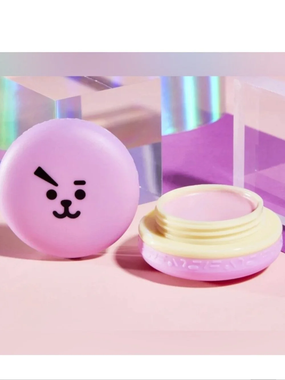 The Creme Shop BT21 COOKY Rose Macaron Lip Balm - Moisturizing & Nourishing